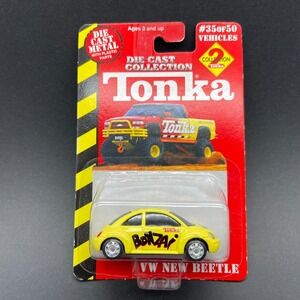 Maisto Tonka Bonzai Volkswagen VW New Beetle Bug Car Yellow Diecast 1/64 #35